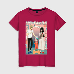 Женская футболка Семья шпиона главные персонажи из аниме