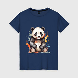 Женская футболка Панда в кляксах