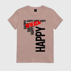Женская футболка Будь happy