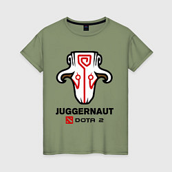 Футболка хлопковая женская Juggernaut Dota 2, цвет: авокадо
