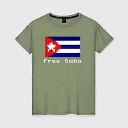 Женская футболка Free Cuba