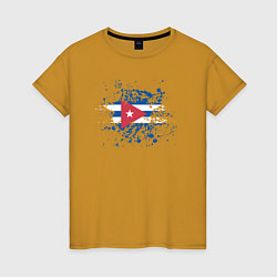Женская футболка Куба клякса