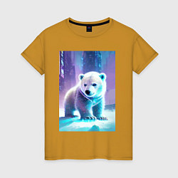 Женская футболка Прикольный милый медвежонок