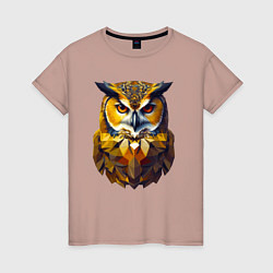 Женская футболка Золотая сова мудрости