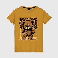 Женская футболка Плюшевый медвежонок грустный
