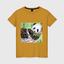 Женская футболка Панда медвед