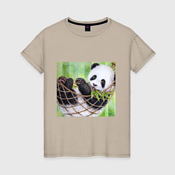 Женская футболка Панда медвед