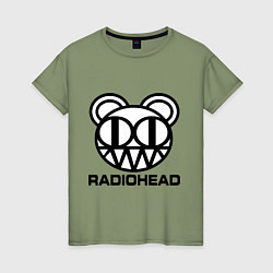 Женская футболка Radiohead logo bear