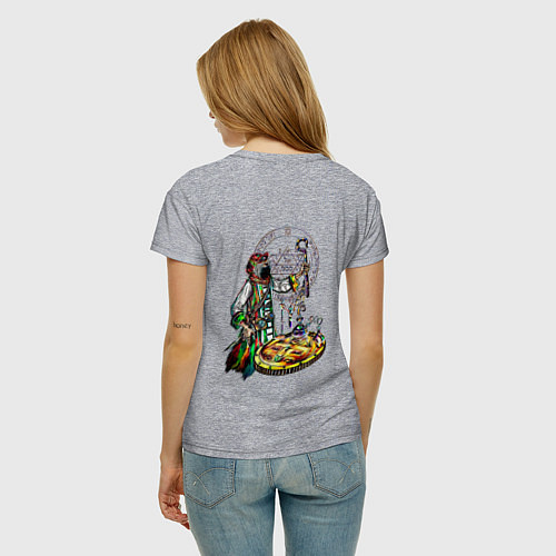 Женская футболка Стеклянные колбочки / Меланж – фото 4