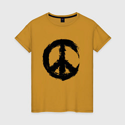 Женская футболка Знак мира пацифик крест