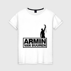 Футболка хлопковая женская Armin van buuren, цвет: белый