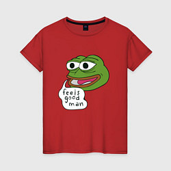 Женская футболка Pepe feels good man