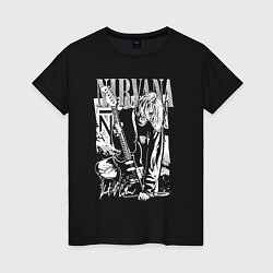 Женская футболка Нирвана - Курт Кобейн