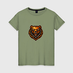 Женская футболка Векторный медведь