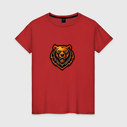Женская футболка Векторный медведь