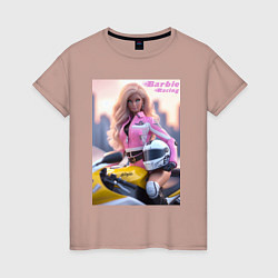 Женская футболка Barbie racing - ai art