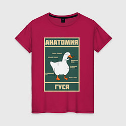 Женская футболка Анатомия гуся