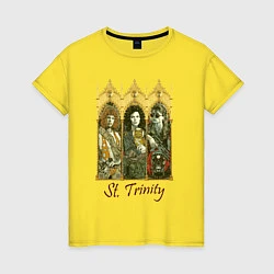 Футболка хлопковая женская St trinity, цвет: желтый