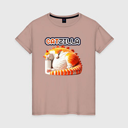 Женская футболка Catzilla