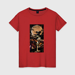 Женская футболка Солнце таро cyberpunk 2077