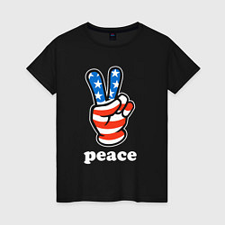 Женская футболка USA peace