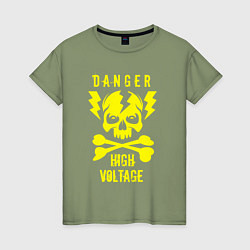 Женская футболка Опасно высокое напряжение