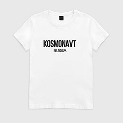 Футболка хлопковая женская Kosmonavt, цвет: белый