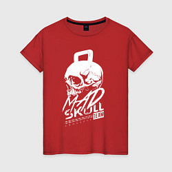 Женская футболка Mad skull crossfit