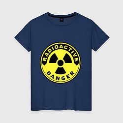 Женская футболка Danger radiation sign