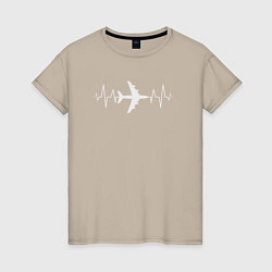 Женская футболка Пульс авиации