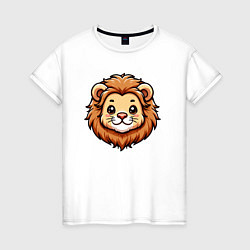 Женская футболка Мордочка льва