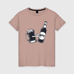 Женская футболка Beer love