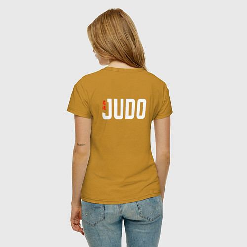 Женская футболка Judo simbol / Горчичный – фото 4