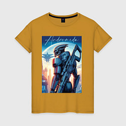 Женская футболка Mass Effect - alien andromeda ai art