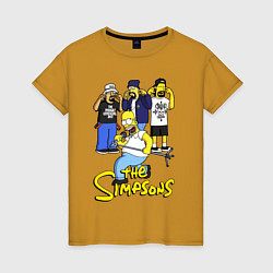 Футболка хлопковая женская Simpsons - Cypress hill, цвет: горчичный