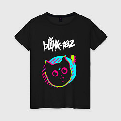 Женская футболка Blink 182 rock star cat