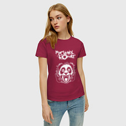 Футболка хлопковая женская My Chemical Romance rock panda, цвет: маджента — фото 2