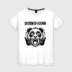 Женская футболка System of a Down - rock panda