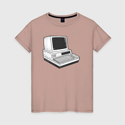 Женская футболка Ретро компьютер