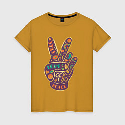Женская футболка Free love peace