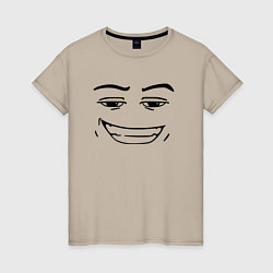 Женская футболка Роблокс лицо улыбка