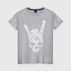 Женская футболка Metal skull direction