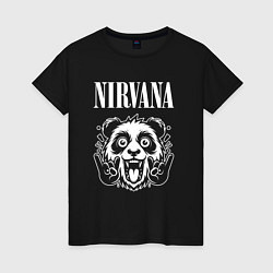 Женская футболка Nirvana rock panda