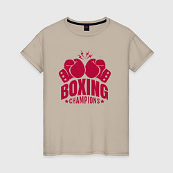 Женская футболка Чемпионы по боксу