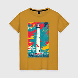 Женская футболка Маяк в красках