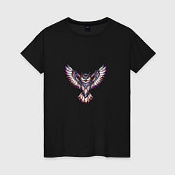 Женская футболка Мозайчатая сова