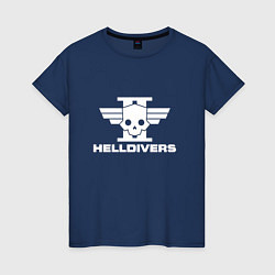 Женская футболка Helldivers 2 лого