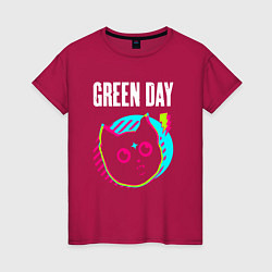 Женская футболка Green Day rock star cat