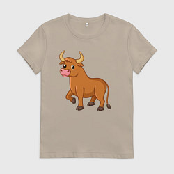 Женская футболка Милый бычок