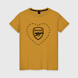 Женская футболка Лого Arsenal в сердечке